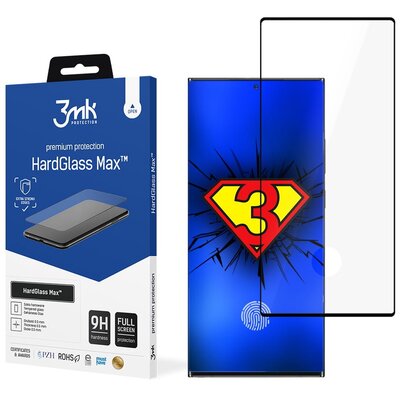 3mk Szkło hartowane HardGlass Max Samsung Galaxy S21+ Plus czarne 3MK1411
