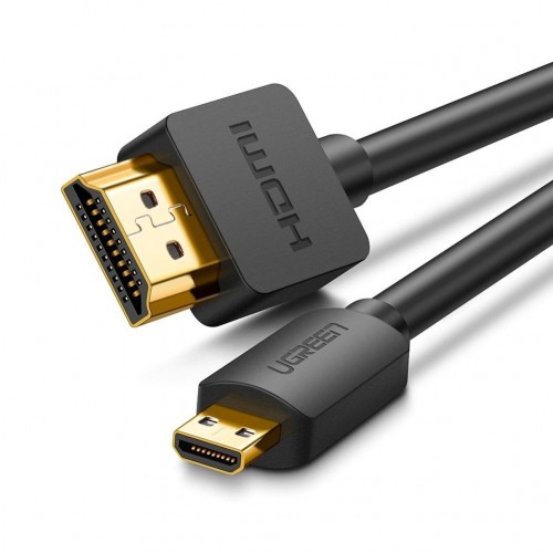 UGREEN kabel High Speed z Ethernetem, micro HDMI (typ D) na HDMI (typ A), pozłacane końcówki, obsługuje 3D i rozdzielczość 4K oraz Audio Return, odpowiedni do Kindle, Kindle Fire HD, komputerów, table 30148
