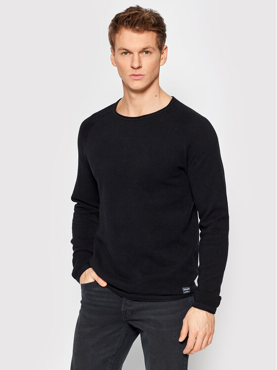 Jack&Jones Sweter Ehill 12157321 Czarny Regular Fit