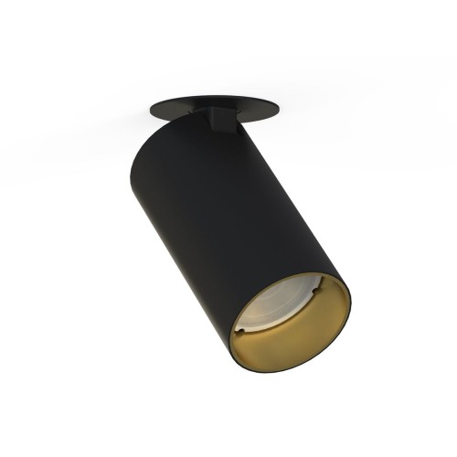 Nowodvorski Lampa 1 punktowa podtynkowa MONO SURFACE I 10W GU10 czarny złoty 7688