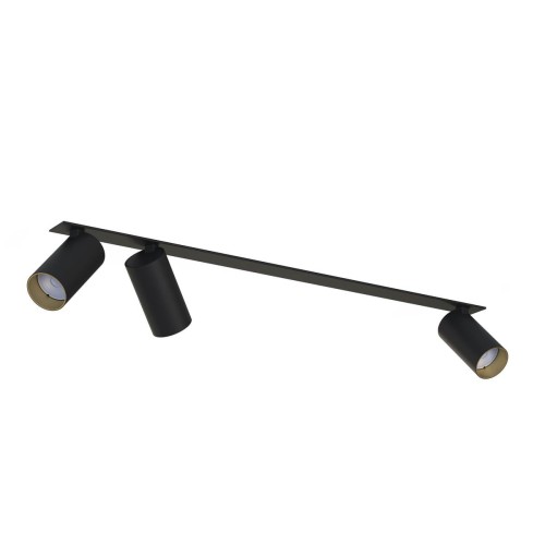 Nowodvorski Lampa punktowa podtynkowa MONO SURFACE III szer. 70cm GU10 czarny złoty 7691