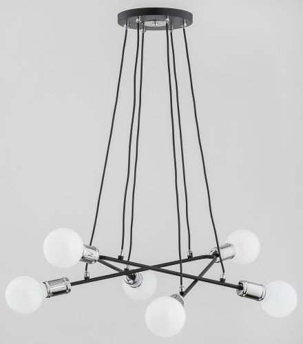 Alfa Vivia lampa wisząca 6-punktowa czarna 62122 62122