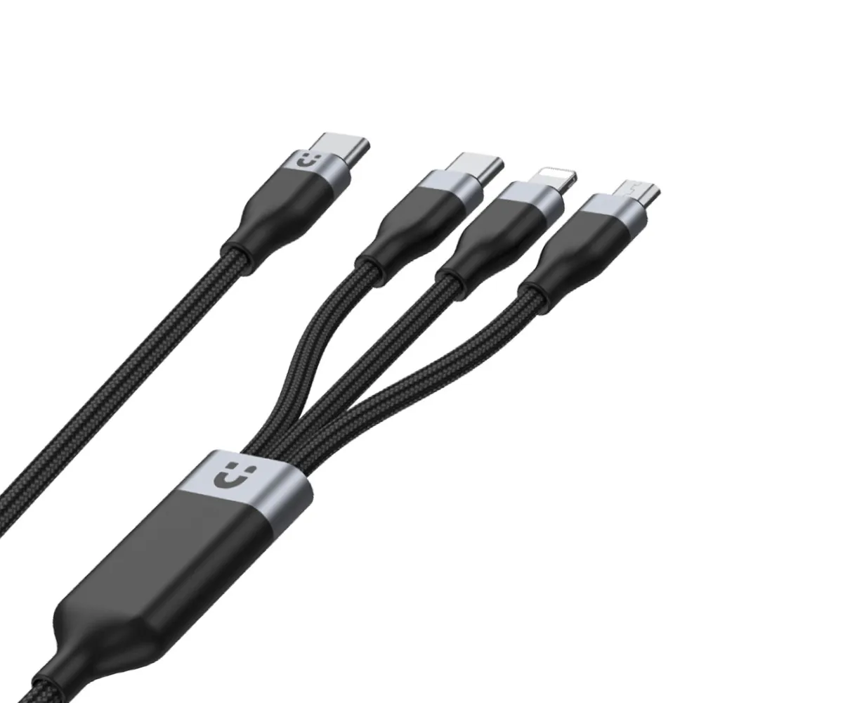 Unitek USB Typu C USB Typu C Micro USB Lightning 1,5m czarny C14101BK-1.5M