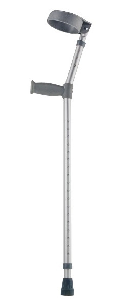 Ortopedyczna kula łokciowa z ruchomą obejmą - lekka, aluminiowa konstrukcja, podwójna regulacja wysokości (AR-024)