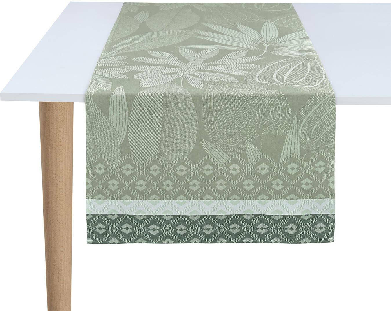 Le Jacquard Fran ais Bieżnik żakardowy Nature Sauvage Zielony