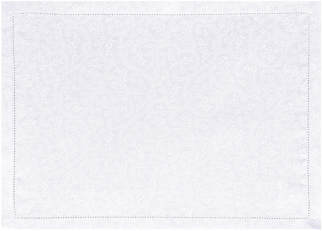 Le Jacquard Fran ais Podkładka żakardowa Portofino Fiori Biała