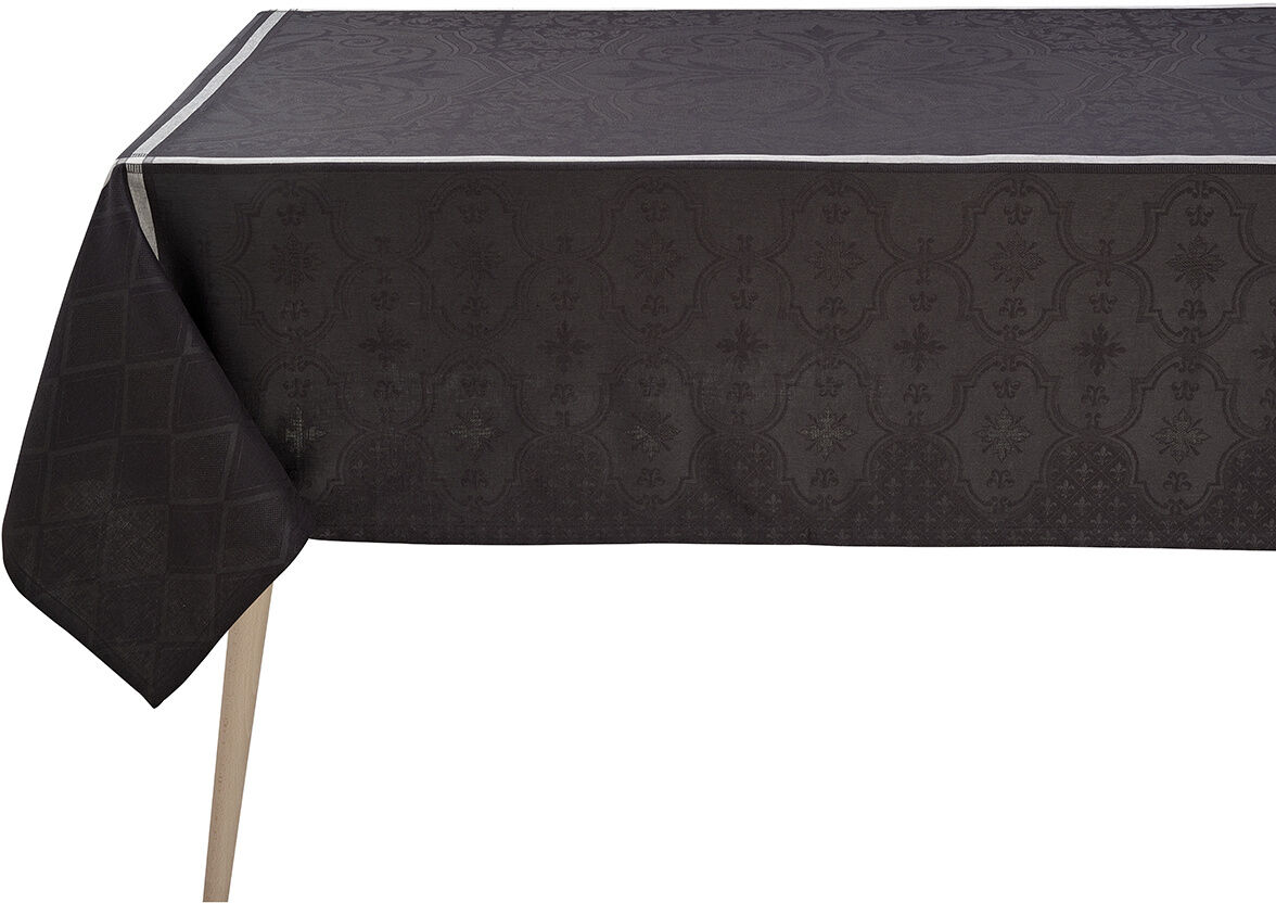 Le Jacquard Fran ais Obrus lniany Armoiries Czarny