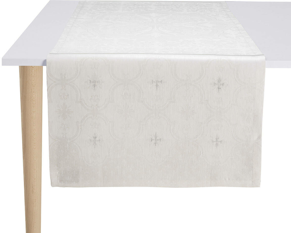 Le Jacquard Fran ais Bieżnik żakardowy Armoiries Biały