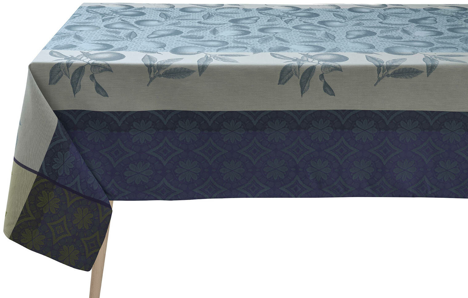 Le Jacquard Fran ais Obrus bawełniany Arrire-pays Niebieski