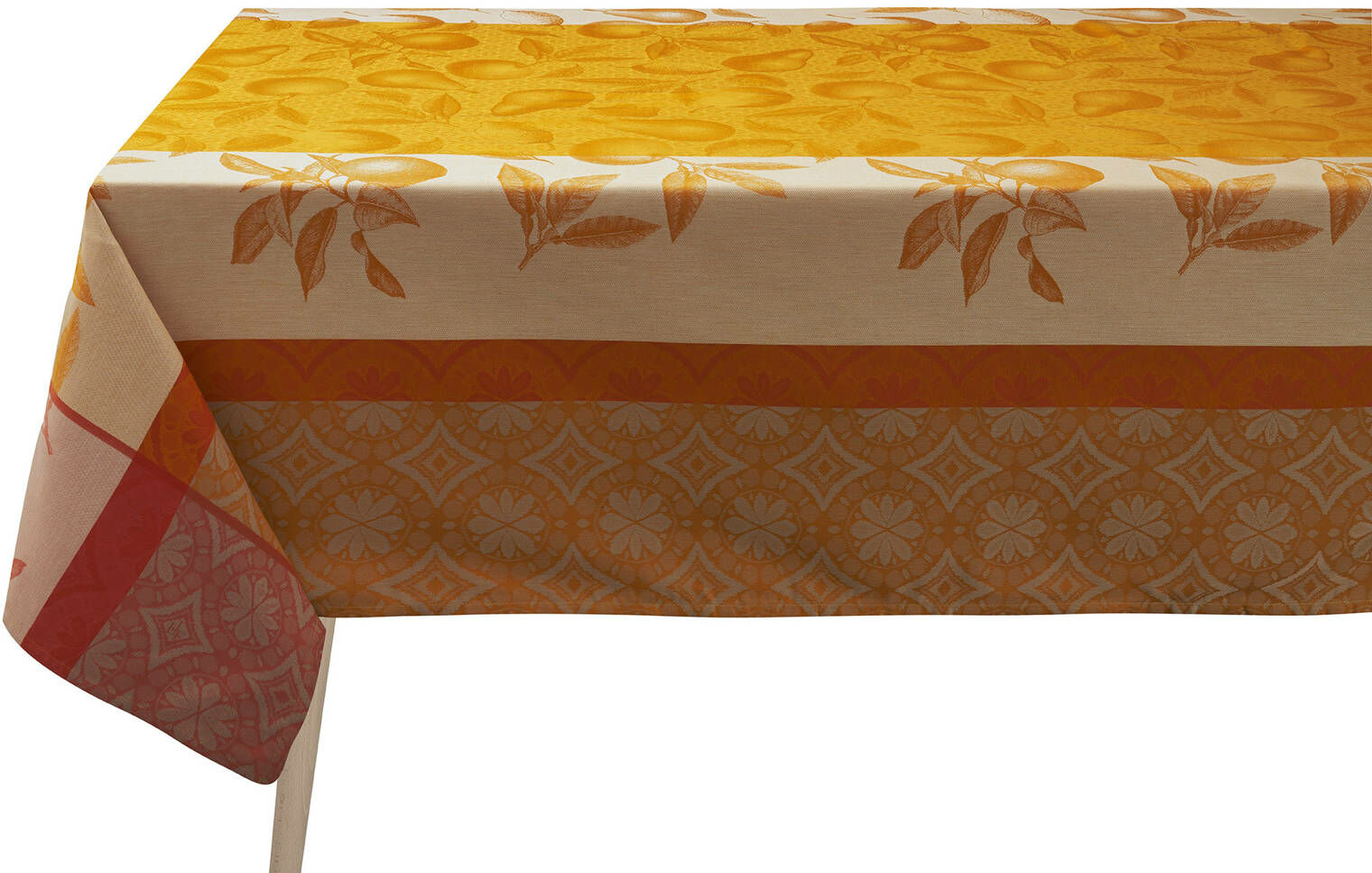 Le Jacquard Fran ais Obrus bawełniany Arrire-pays Pomarańczowy