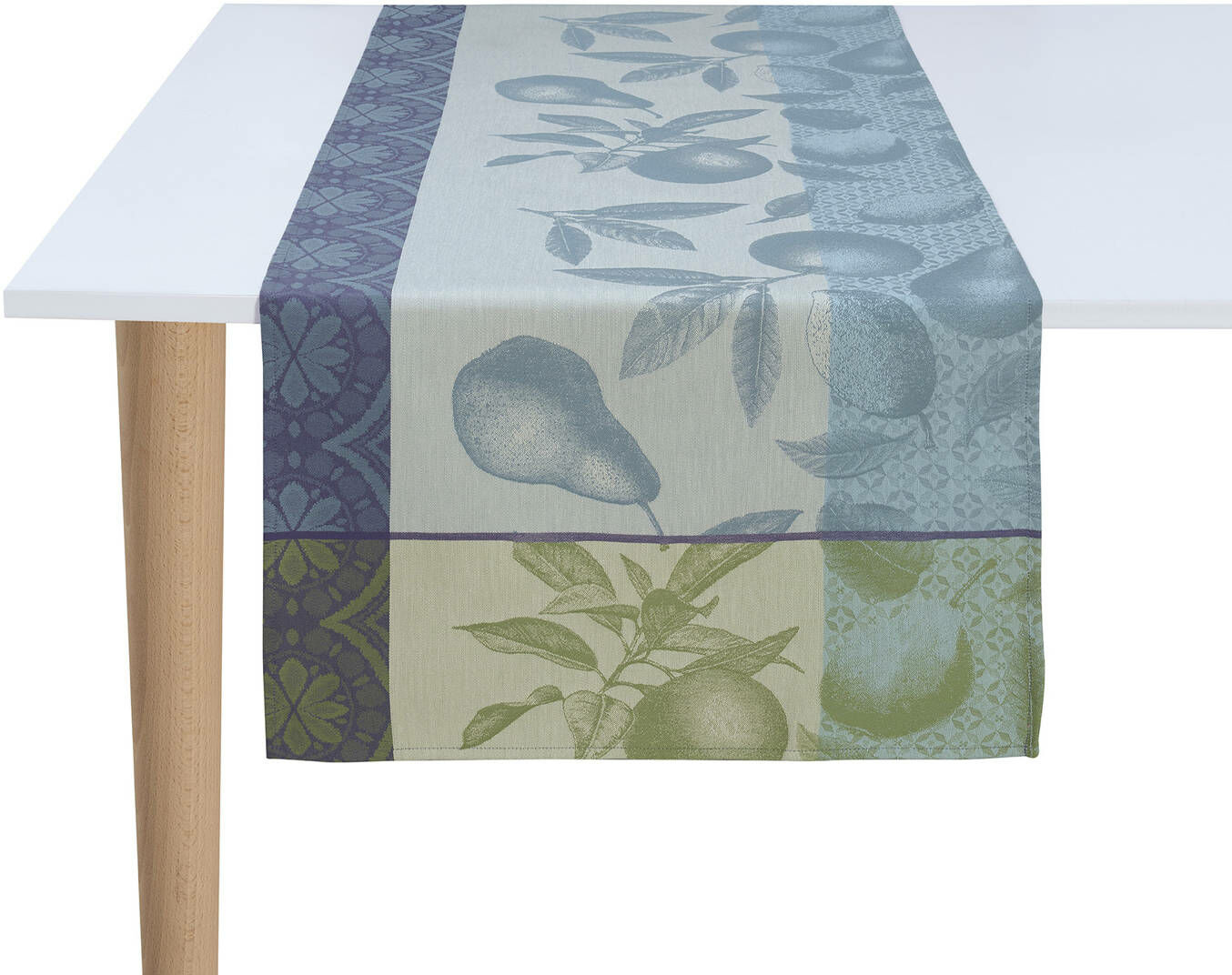 Le Jacquard Fran ais Bieżnik bawełniany Arrire-pays Niebieski