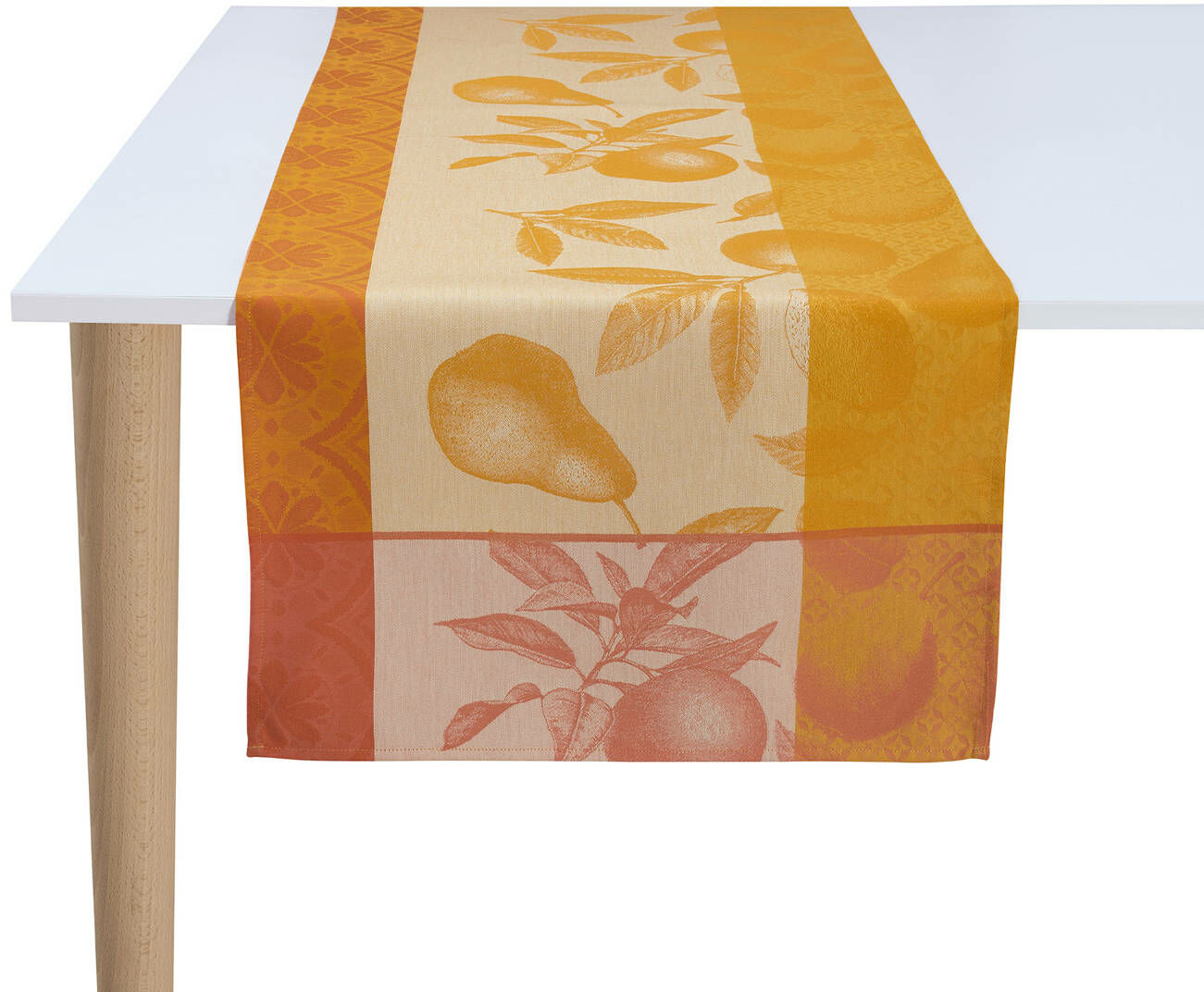 Le Jacquard Fran ais Bieżnik bawełniany Arrire-pays Pomarańczowy