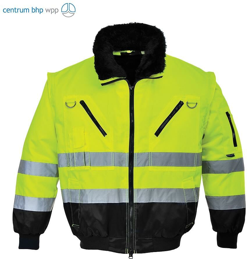 PORTWEST PJ50 KURTKA OSTRZEGAWCZA PILOT 3W1; ŻÓŁTY/CZARNY