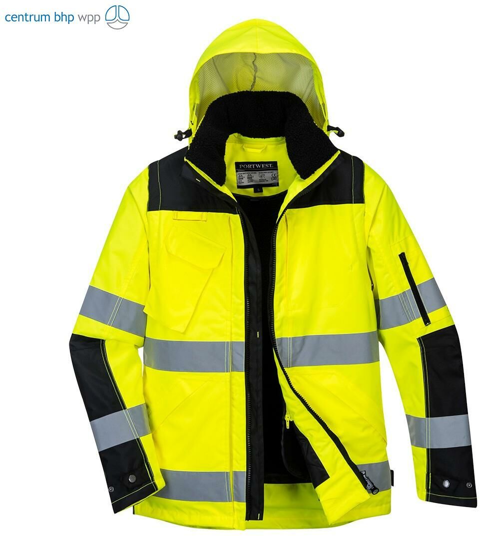 PORTWEST C469 KURTKA OSTRZEGAWCZA PRO 3 W 1; ŻÓŁTY/CZARNY