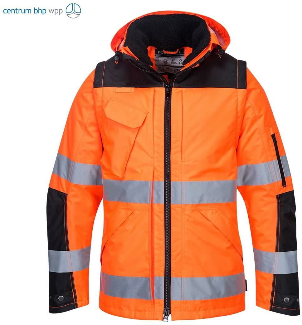 PORTWEST C469 KURTKA OSTRZEGAWCZA PRO 3 W 1; POMARAŃCZOWY/CZARNY