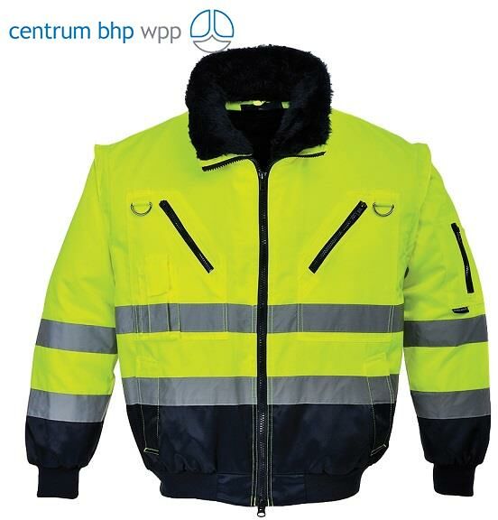 PORTWEST PJ50 KURTKA OSTRZEGAWCZA PILOT 3W1; ŻÓŁTY/GRANATOWY