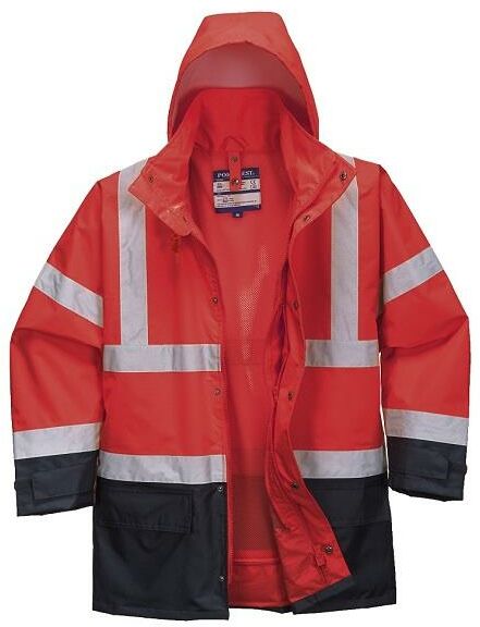 PORTWEST S768 KURTKA OSTRZEGAWCZA EXECUTIVE 5 W 1; CZERWONY/GRANATOWY
