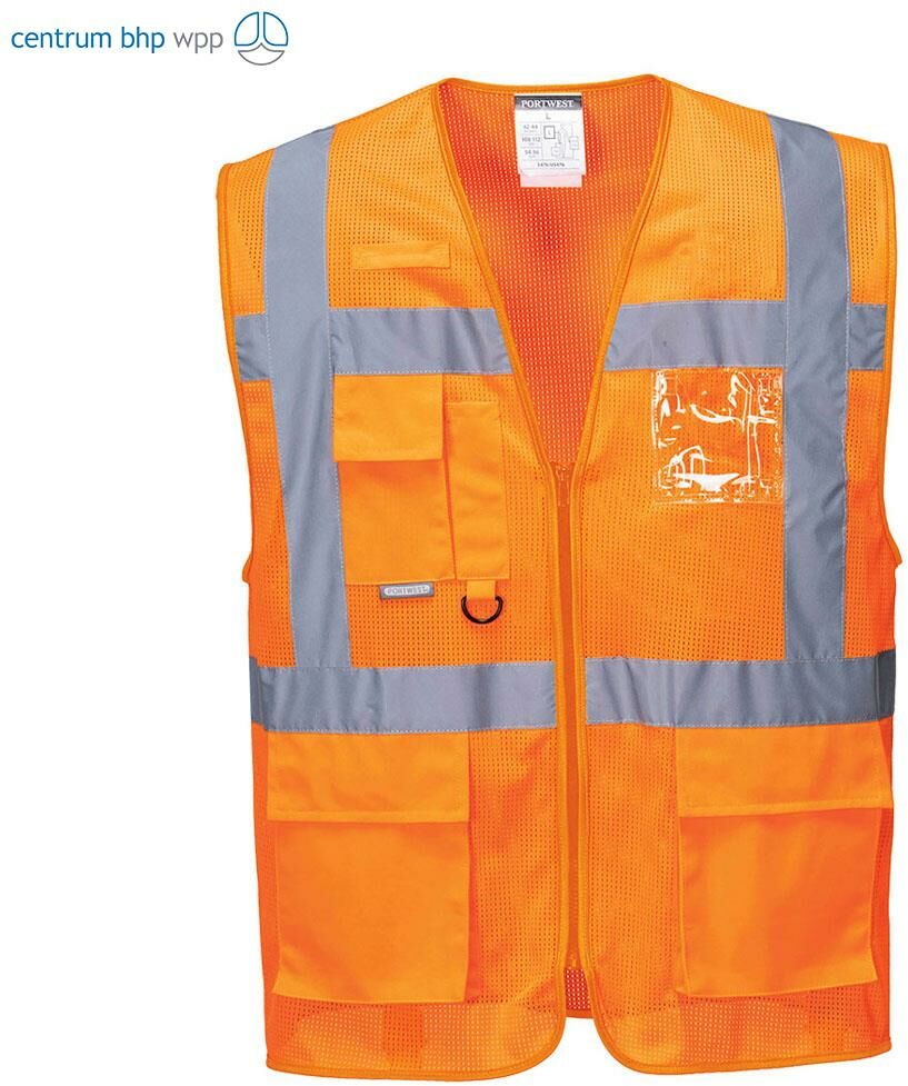 PORTWEST C376 KAMIZELKA SIATKOWA EXECUTIVE ATHENS; POMARAŃCZOWY
