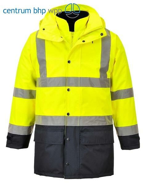PORTWEST S768 KURTKA OSTRZEGAWCZA EXECUTIVE 5 W 1; ŻÓŁTY/GRANATOWY