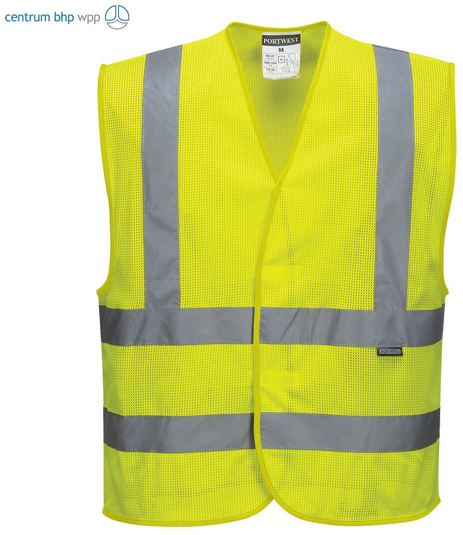 PORTWEST C370 SIATKOWA KAMIZELKA OSTRZEGAWCZA; ŻÓŁTY (L/XL)