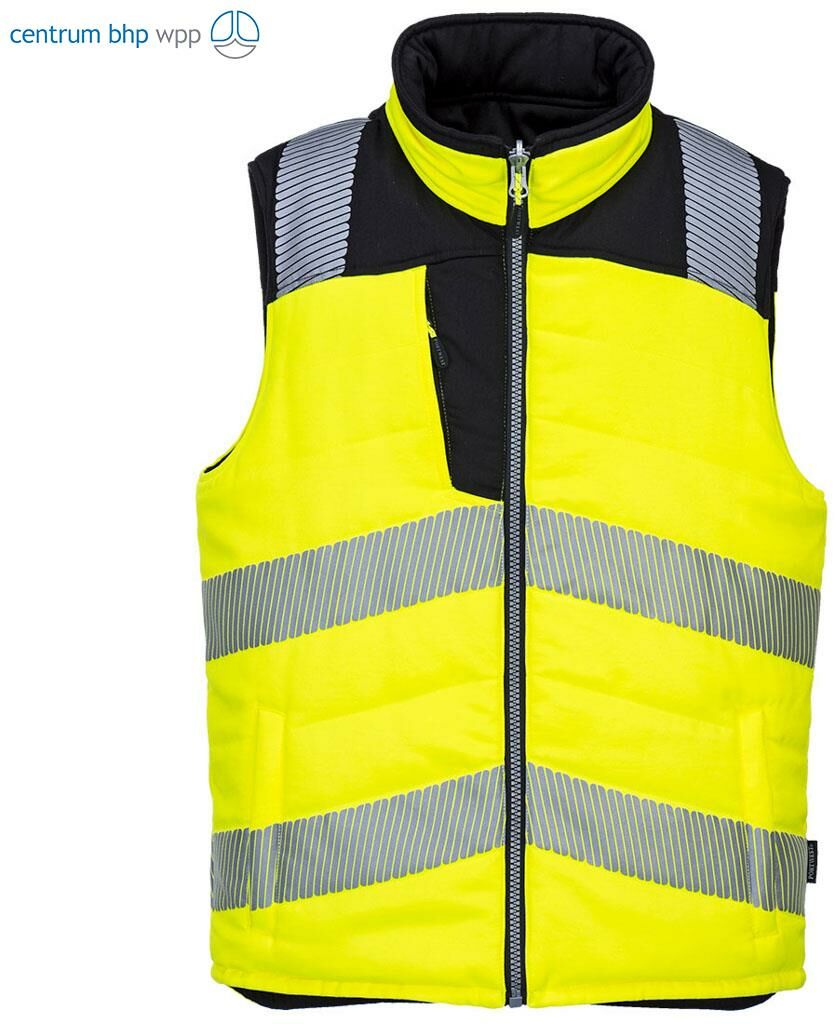 PORTWEST PW374 OCIEPLACZ OSTRZEGAWCZY DWUSTRONNY PW3; ŻÓŁTY/CZARNY