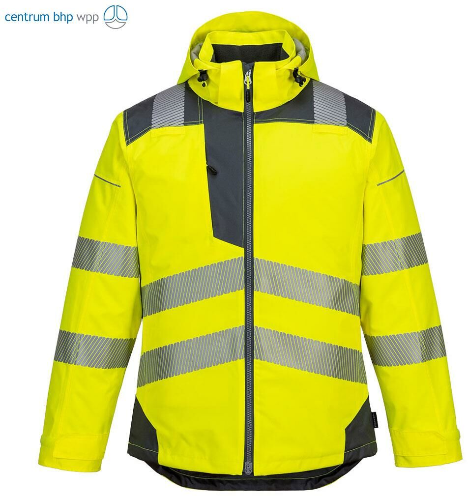 PORTWEST T400 KURTKA OSTRZEGAWCZA ZIMOWA PW3 ; ŻÓŁTY/SZARY