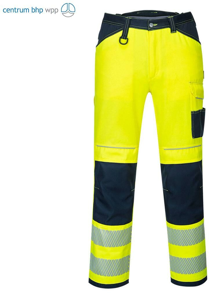 PORTWEST PW340 SPODNIE ROBOCZE OSTRZEGAWCZE PW3; ŻÓŁTY/GRANATOWY