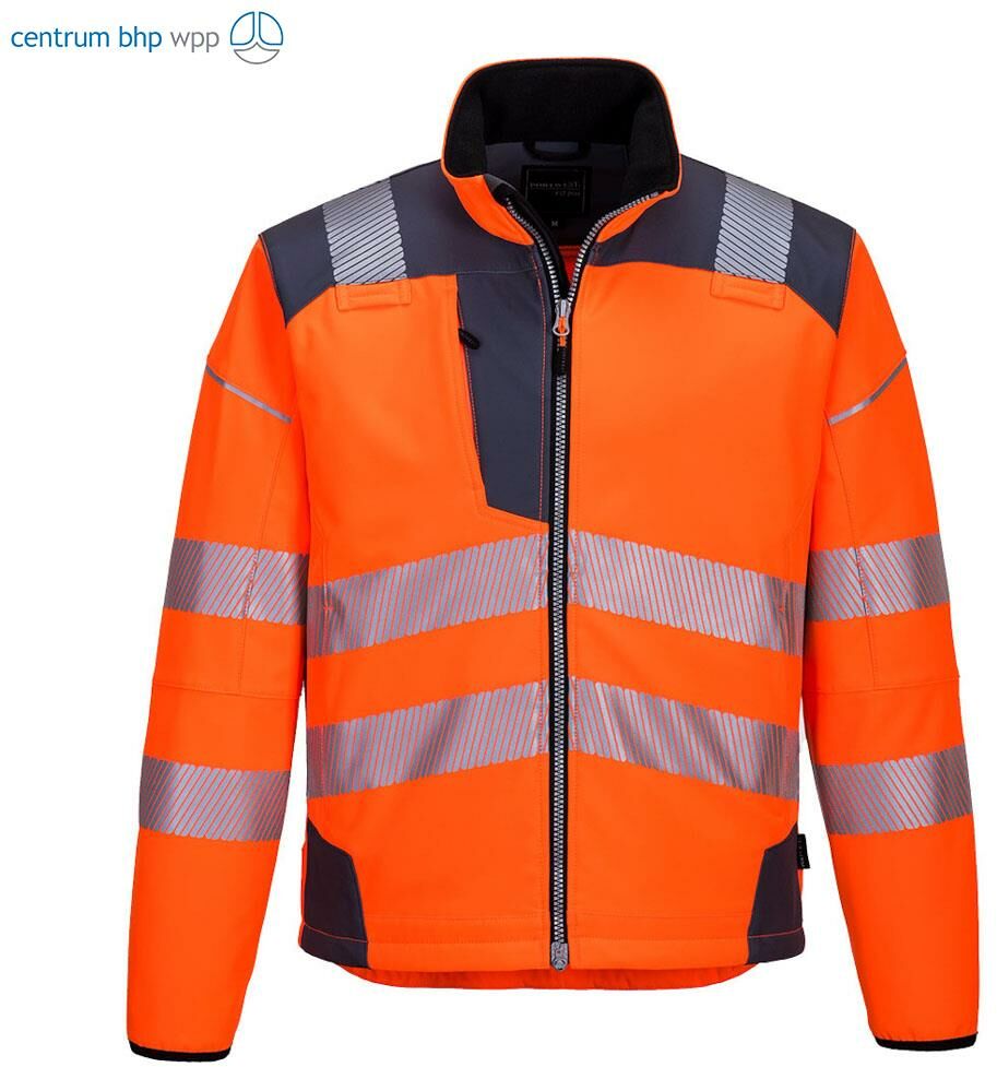 PORTWEST T402 SOFTSHELL OSTRZEGAWCZY PW3; POMARAŃCZOWY/SZARY