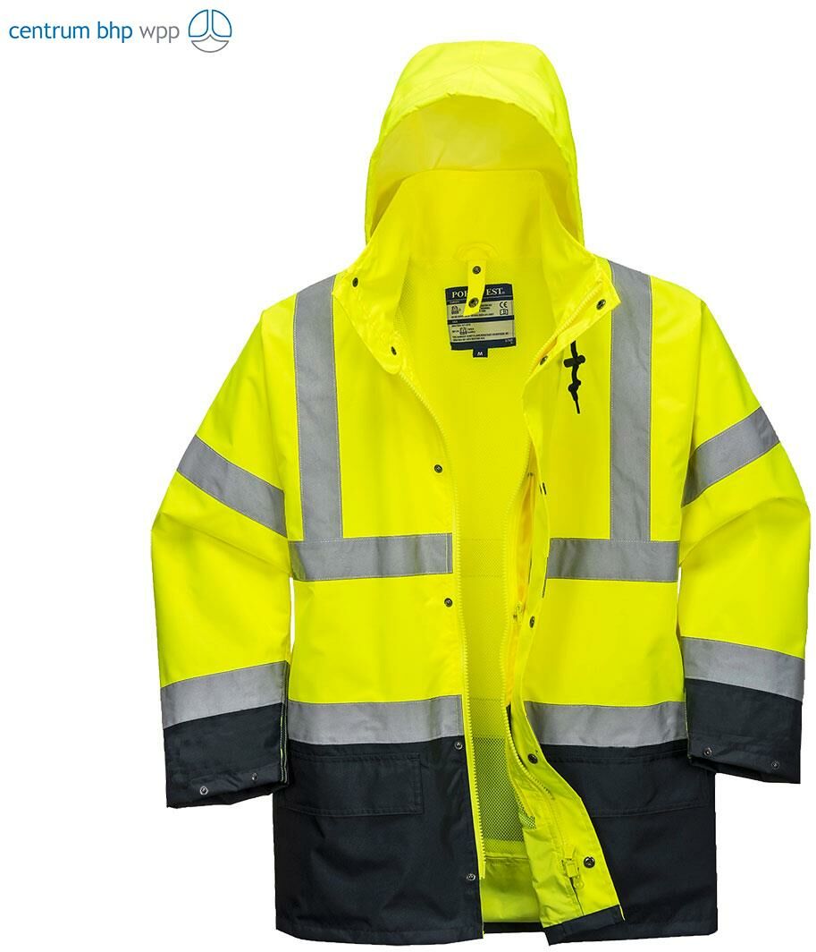 PORTWEST S766 KURTKA OSTRZEGAWCZA 5 W 1 ESSENTIAL; ŻÓŁTY/GRANATOWY