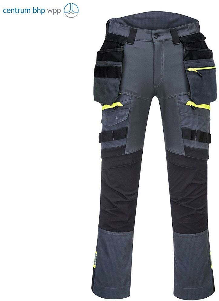 PORTWEST DX440 SPODNIE DX4 Z KIESZENIAMI KABUROWYMI; SZARY