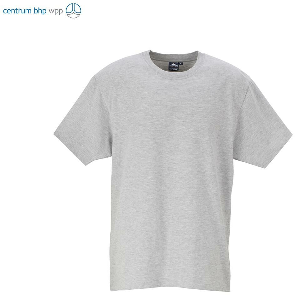 PORTWEST B195 T-SHIRT TURIN PREMIUM; SZARY