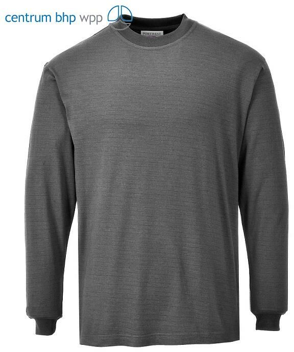 PORTWEST FR11 T-SHIRT Z DŁUGIMI RĘKAWAMI, ANTYSTATYCZNY, TRUDNOPALNY; SZARY