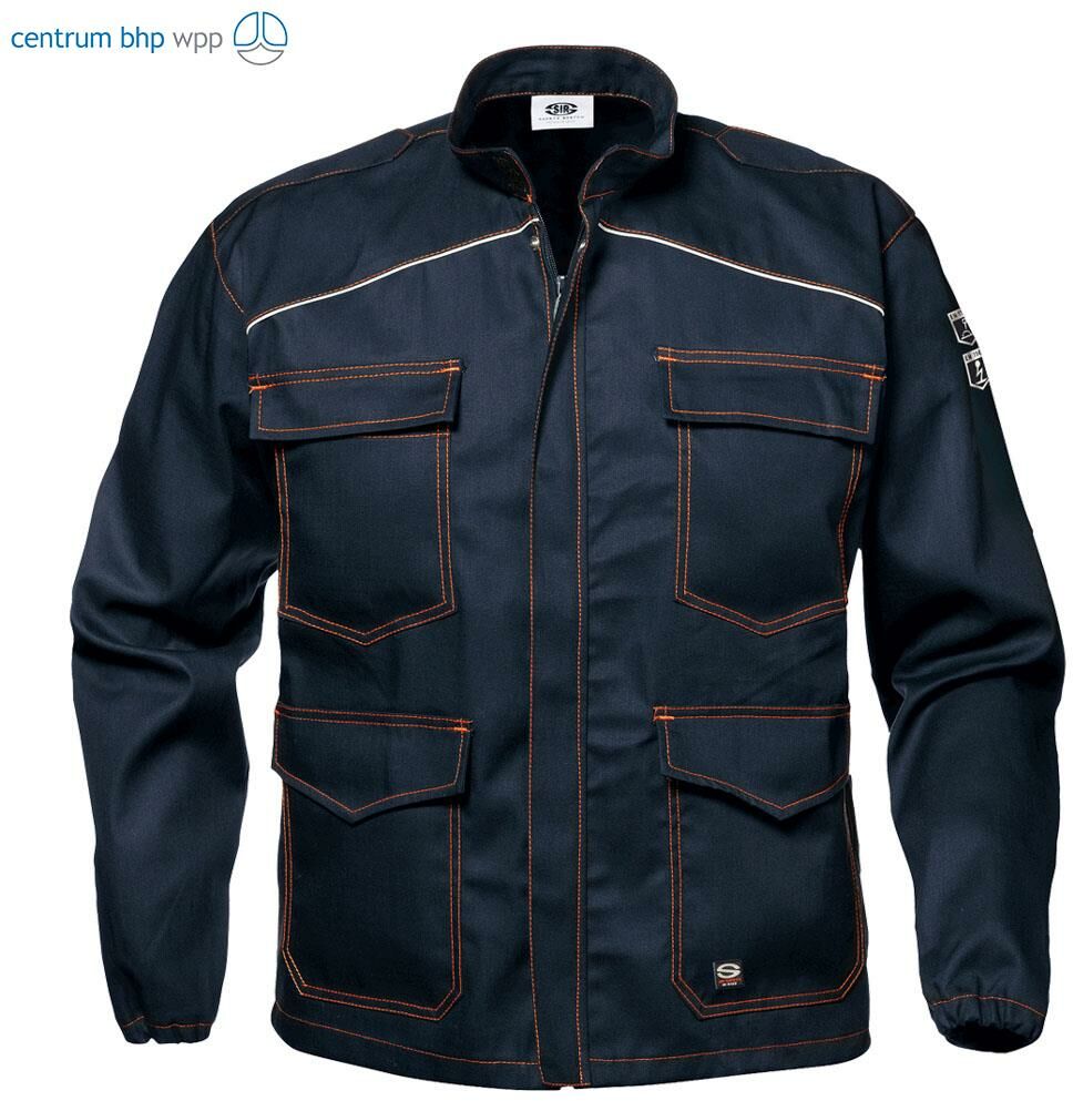 BLUZA OCHRONNA SIR POLYTECH ; EN ISO 11611, EN ISO 11612, EN 1149-5, EN 13034, CEI EN 61482-1-2; NAVY
