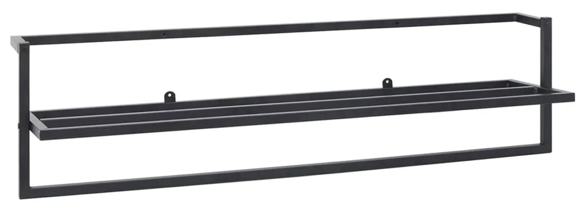 Czarny metalowy wieszak na ręczniki M0-M08