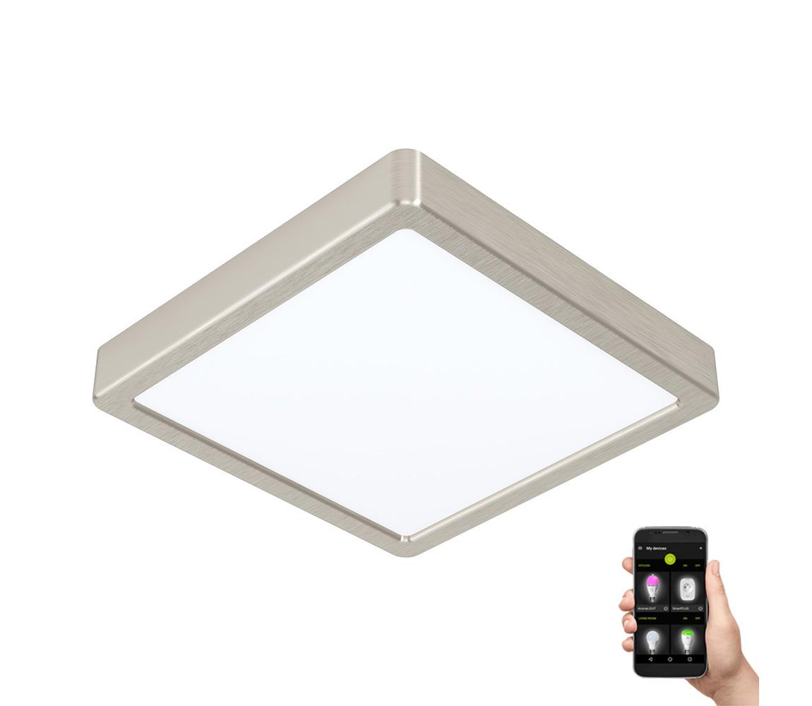 EGLO connect Fueva-Z lampa sufitowa 21x21cm nikiel