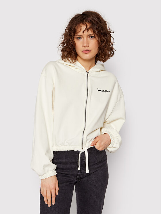 Wrangler Bluza Zip Hoody W6T0HAC11 Beżowy Relaxed Fit