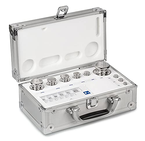 KERN 325-086 zestaw odważników do sosów OIML F1, aluminiowa walizka, 0.001-5000 g wartość znamionowa