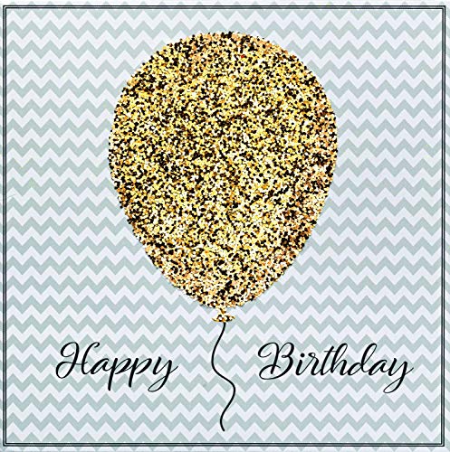 Perleberg Kartka urodzinowa BingBling Glitter balon 15 x 15 cm 7802011-2