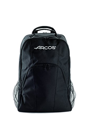 ARCOS Plecak na 9 noży kuchennych z poliestru i PVC; Profesjonalna torba na noże do przechowywania i transportu przyborów kuchennych; 330 x 480 x 185 mm; Kolor czarny
