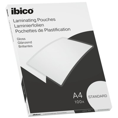 ibico Ibico foliami do laminowania do prezentacji, 100 sztuk, błyszczący, przezroczysty A4 5101211