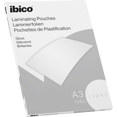 ibico Ibico foliami do laminowania do prezentacji, 100 sztuk, błyszczący, przezroczysty 5101212