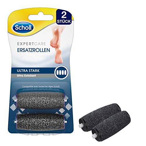 Scholl Expert care Wet & Dry rolki zapasowe Ultra Stark – wkład do elektrycznego usuwania zrogowaciałej skóry firmy Scholl – z cząstkami diamentowymi – 2 rolki