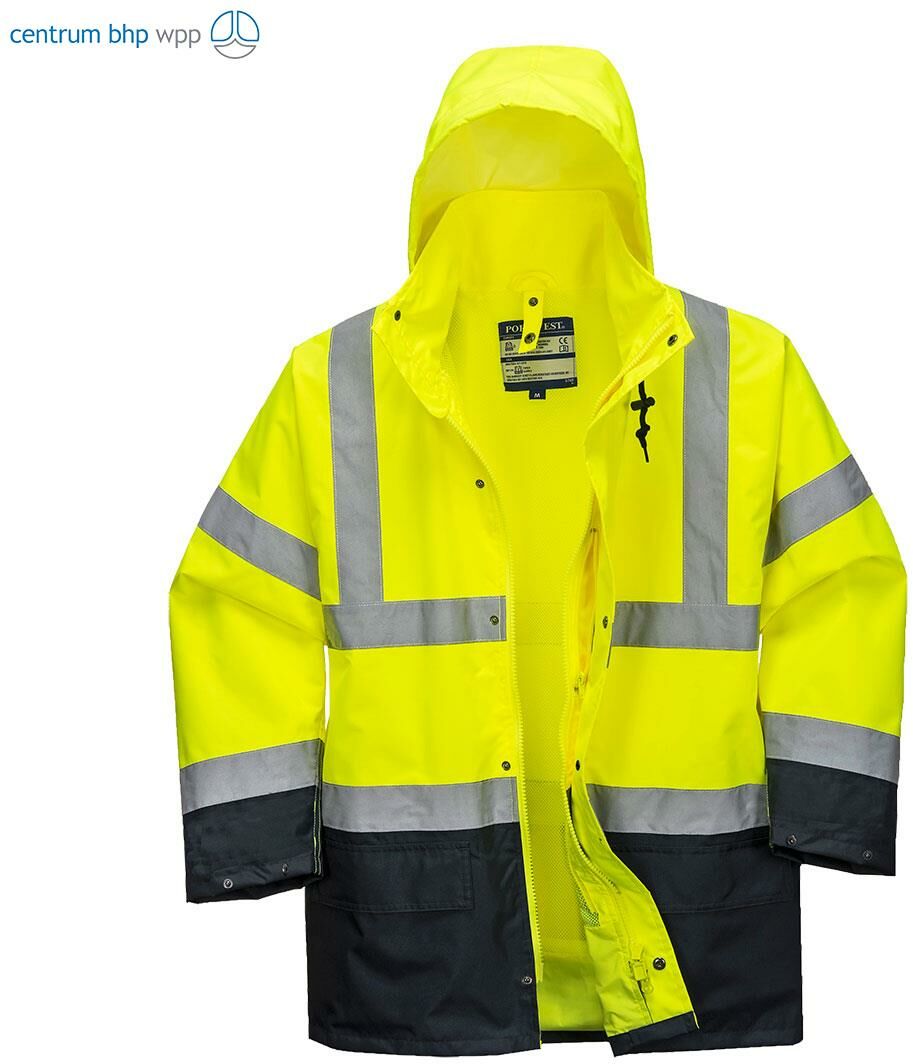 PORTWEST S766 KURTKA OSTRZEGAWCZA 5 W 1 ESSENTIAL; ŻÓŁTY/CZARNY