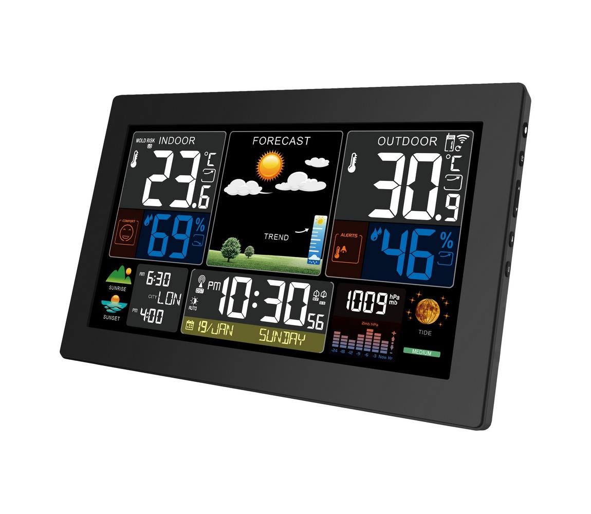 Solight TE81XL - Stacja pogodowa z kolorowym wyświetlaczem LCD 2xAA/5V