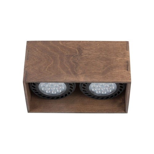 Nowodvorski Lampa sufitowa plafon sklejka DALE II 15W GU10 ES111 brązowy 7613