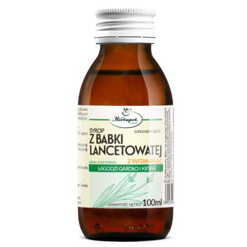 HERBAPOL KRAKÓW Syrop z babki lancetowatej + wit C 100ml HERBAPOL KRAKÓW 21HEWSYRBA