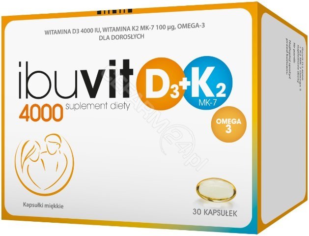 Ibuvit D3 4000 + K2MK-7 + Omega-3 30 Kapsułek