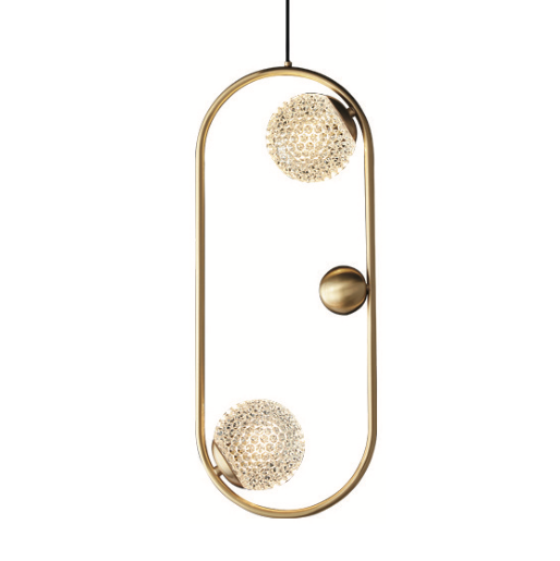 Wisząca lampa nowoczesna CGGRANDE50 do sypialni mosiądz