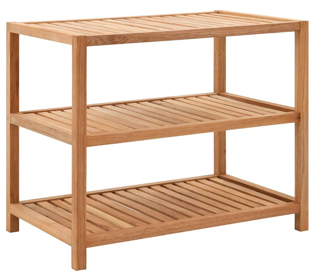 Regał łazienkowy z 3 półkami z drewna orzechowego G3-A40