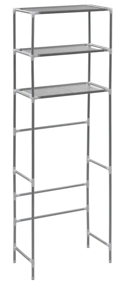 Srebrna półka nad toaletę 3-poziomowa W9-W42